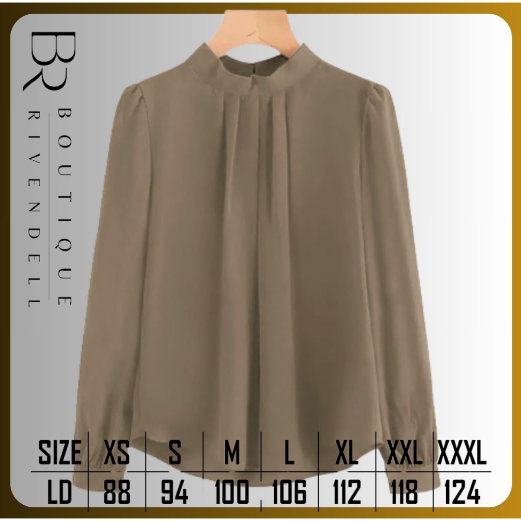 RIVENDELL.ID - Atasan Wanita NAURA Top Blouse Korean  Style Ukuran Lengkap ORIGINAL CONDEE