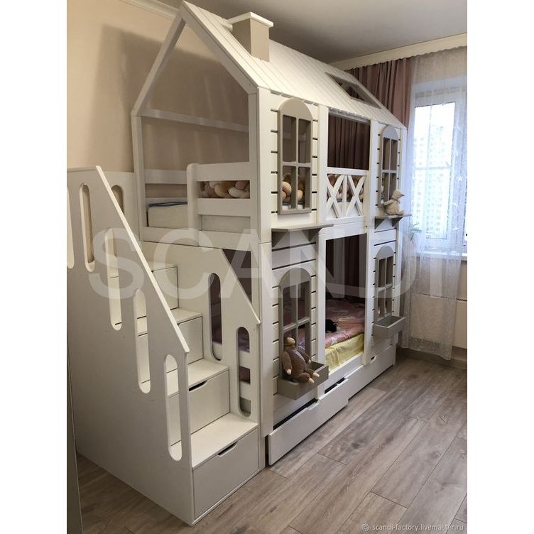 Tempat tidur anak tingkat model rumah