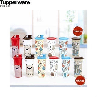 TUPPERWARE BOTOL MINUM PLASTIK ANAK BEAR TUMBLER 470ML 1PC DIKIRIM RANDOM