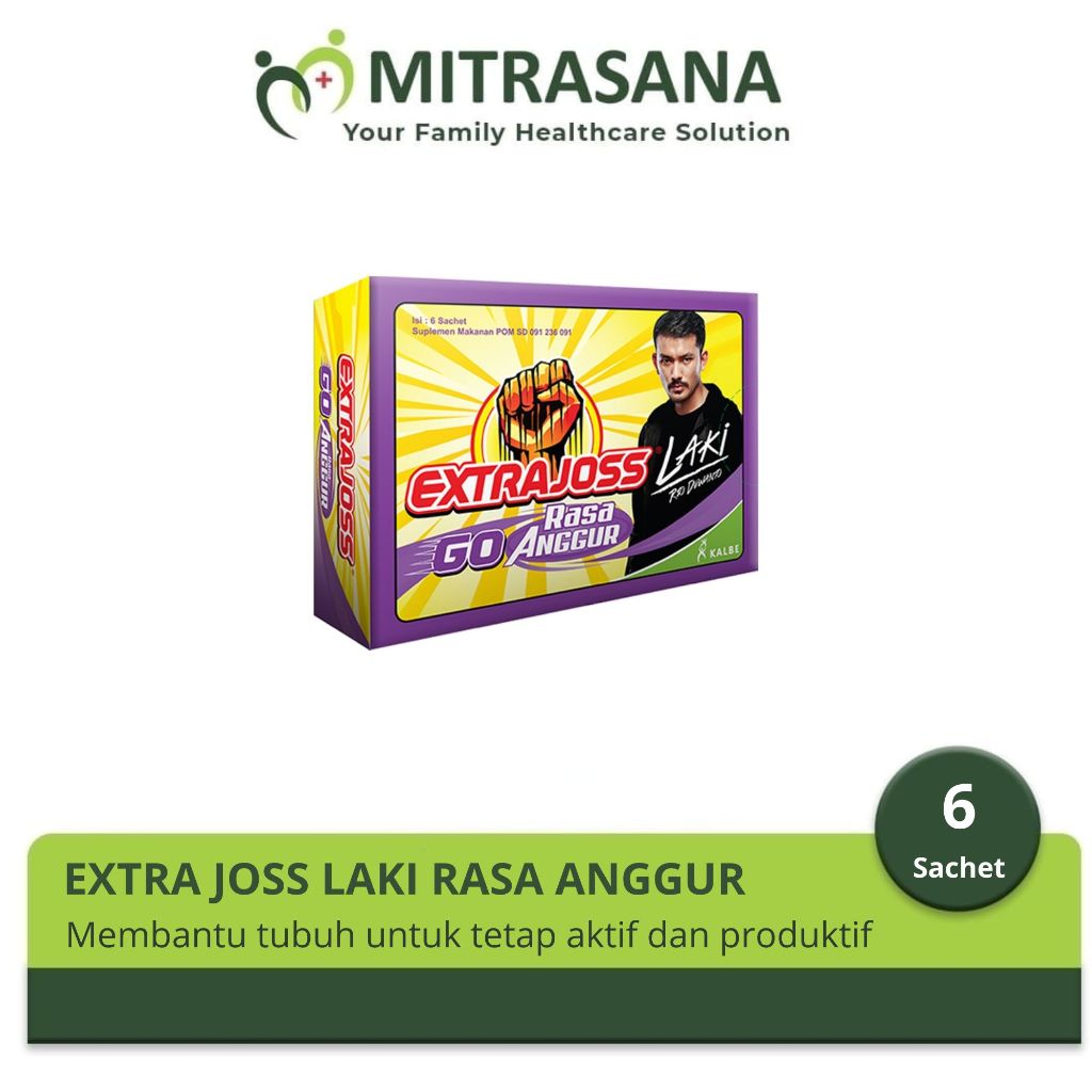 

Extra Joss Laki Anggur 6 Sachet - Membantu Tubuh untuk Tetap Aktif dan Produktif