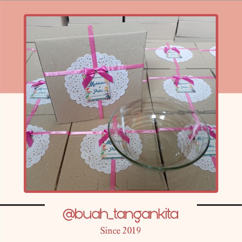 𝗕𝗧𝗞 - Souvenir Mangkok Kaca Besar Mangkok Makan Murah
