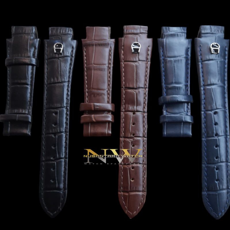 Strap Kulit Jam AIGNER Tali Jam Tangan Aigner Wanita 22mm×18mm