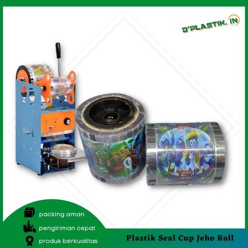 CUP LID SEALER TUTUP PLASTIK CUP ROLL LID PRESS MOTIF KARTUN MERK JEHO