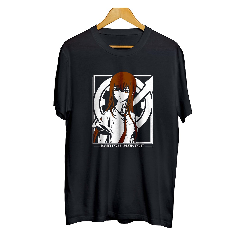 Kaos distro anime KURISU MAKISE - STEINS GATE material cotton combed 30s