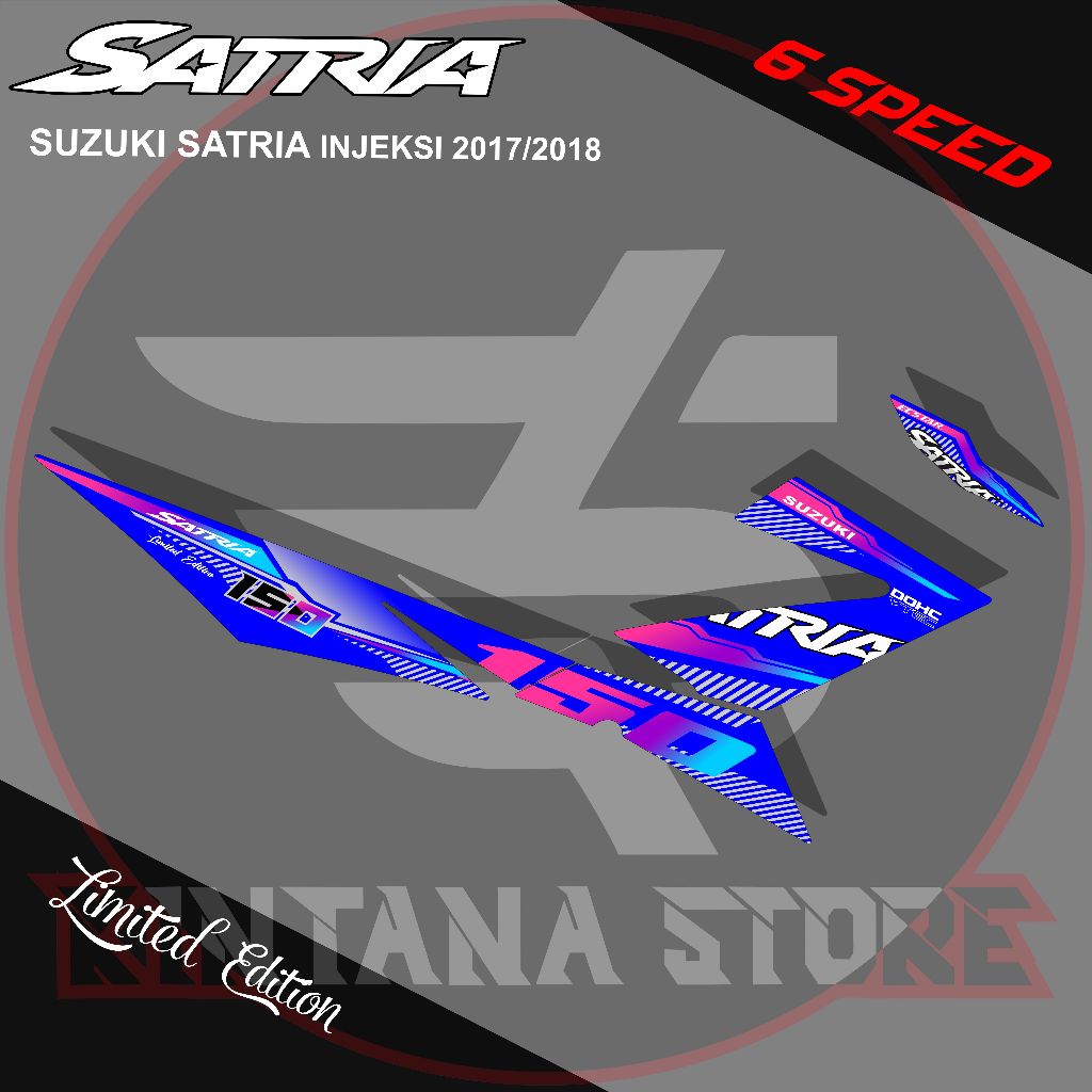 striping satria fu injeksi sticker variasi motor satria fu fi/terbaru/terlaris/pelangi