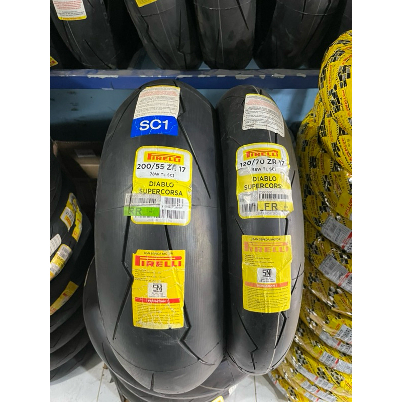 pirelli supercorsa 200/55 dan 120/70-17 new v2