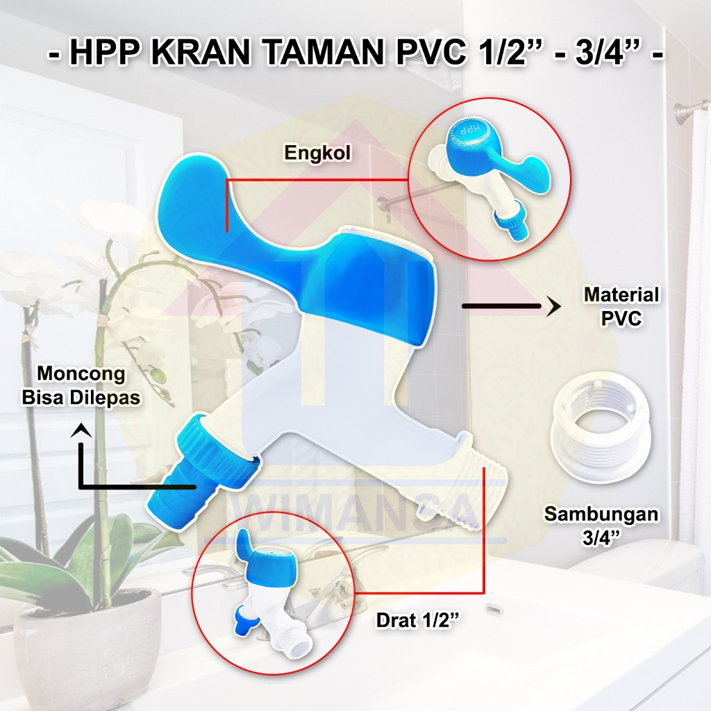 WMS - KRAN TAMAN PVC CAB CUCUK - KRAN TAMAN PVC B