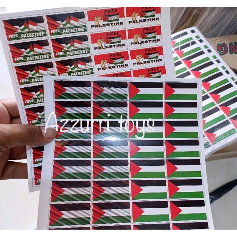 

10lembar stiker pipi bendera palestina mix isi 320pcs