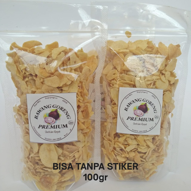 

BAWANG PUTIH GORENG BAWANG GORENG 100gr GURIH RENYAH TANPA KULIT ORIGINAL TANPA ALUSAN PRAKTIS