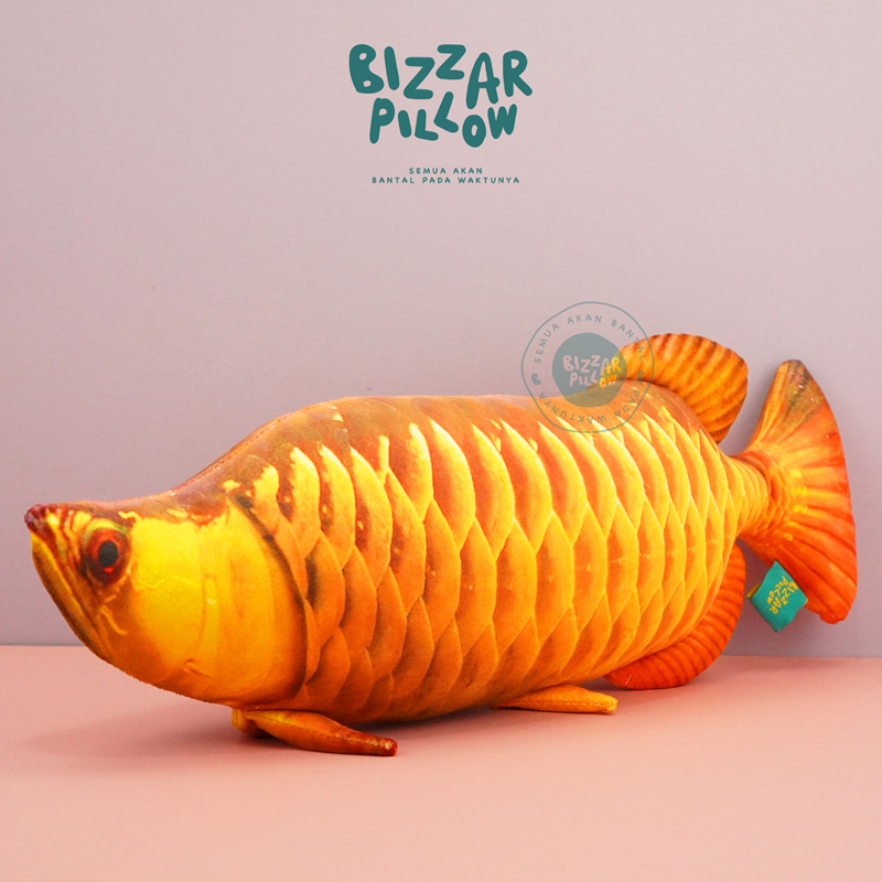 Bizzarpillow Bantal Ikan Arwana Golden Red size M BZ374