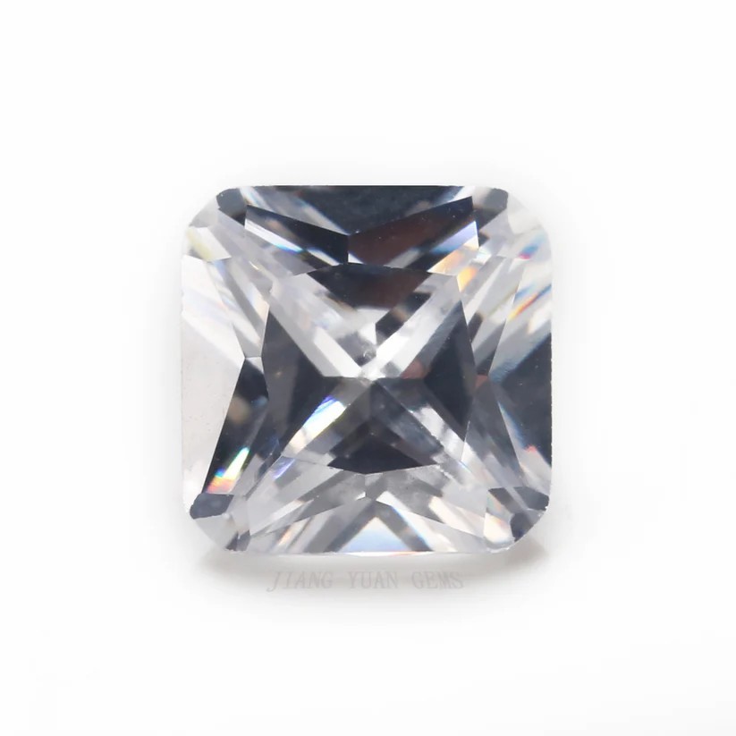 Batu Cubic Zirconia 5A (AAAAA) White Square Octagon Cut