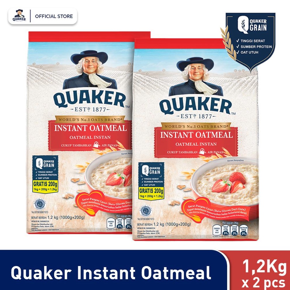 

Pr0duk K3ren Quaker Instant Oatmeal 1200 gr - Twin Pack Product Impor