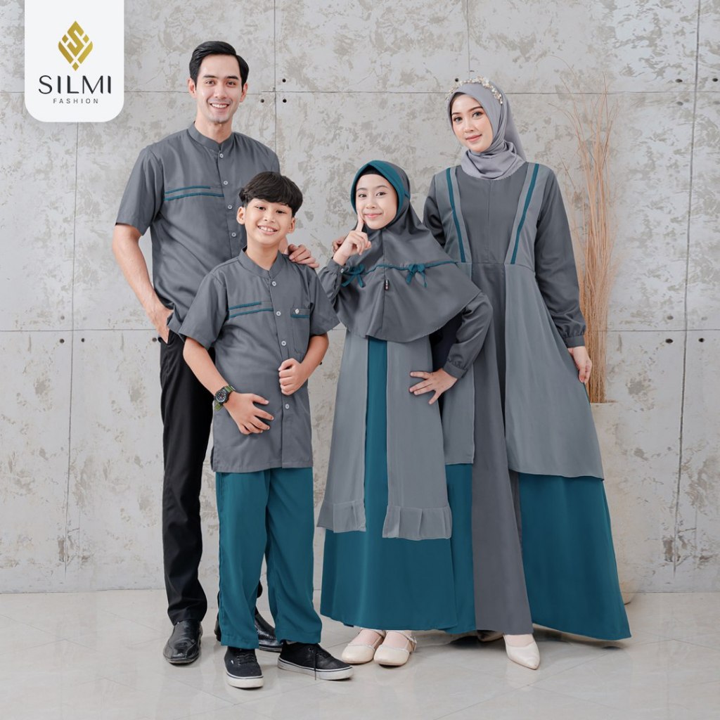 WARROHMAH FAMSET SARIMBIT TERBARU 2024 WAROHMAH FAMILY BLUEBERRY BY SAMARA SILMI FASHION BAJU BUSANA