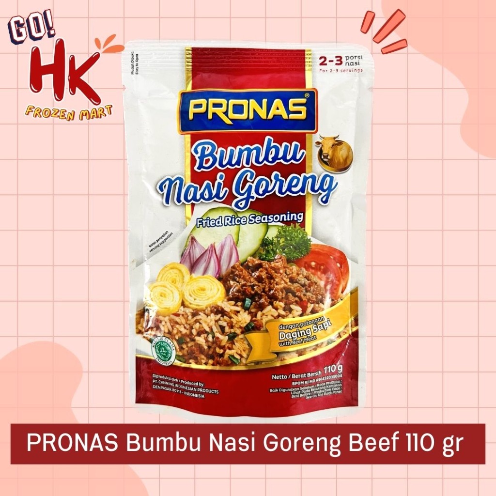 

Pronas Bumbu Nasi Goreng Daging Sapi 110gr | fried rice seasoning with beef praktis HK Frozen Mart