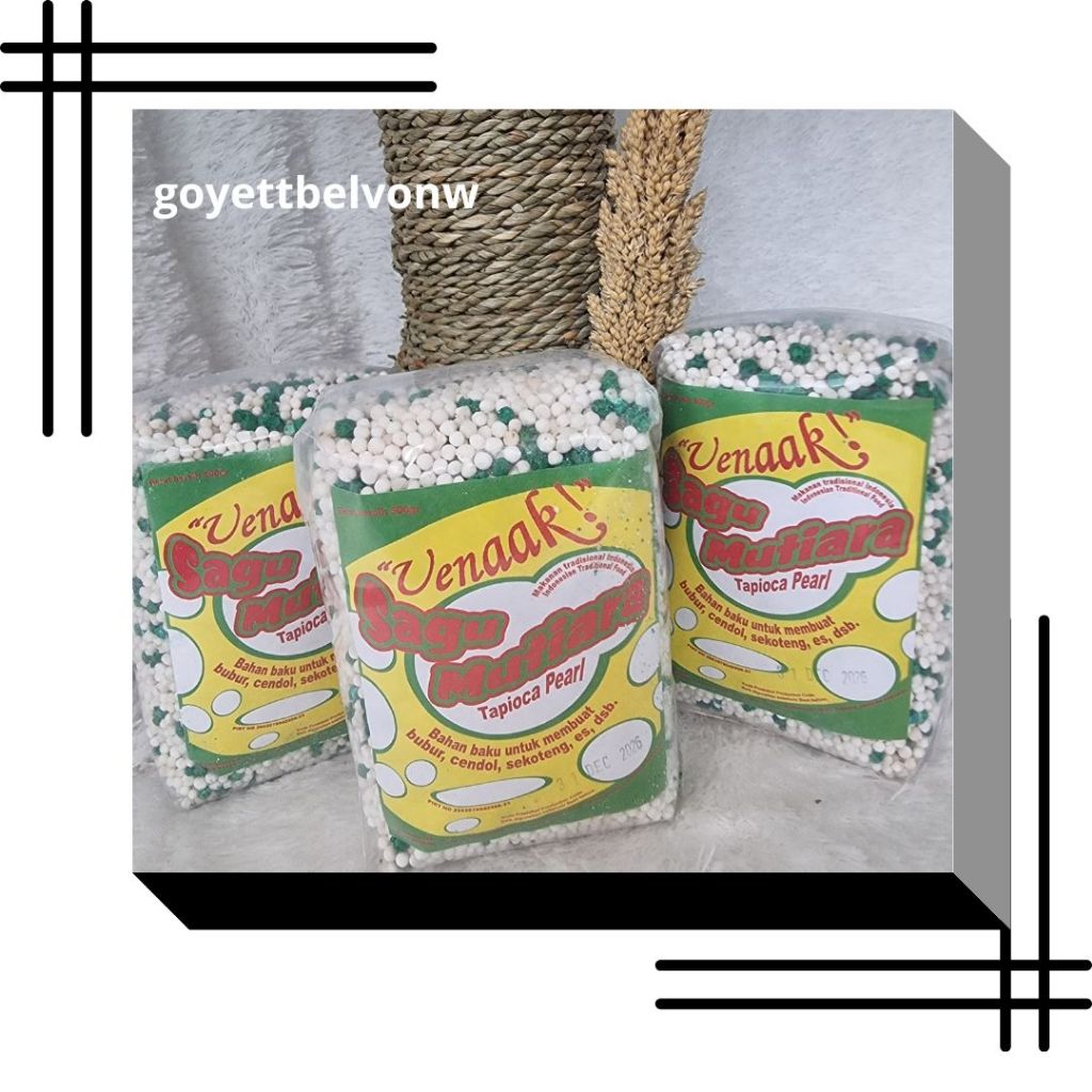 

500 Gram Sagu Mutiara Hijau Enak Mantul Cap Uenakkk