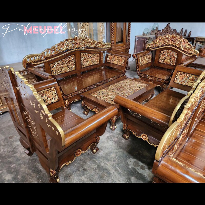 Kursi Tamu Madura Udina Jumbo Full Kayu Jati Jepara