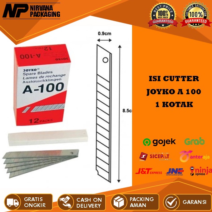 

B3stpr0 ISI CUTTER CUTER KECIL JOYKO A 100 A100 A-100 REFILL KATER SEKOTAK (12 TUBE) Kualitas Terjamin