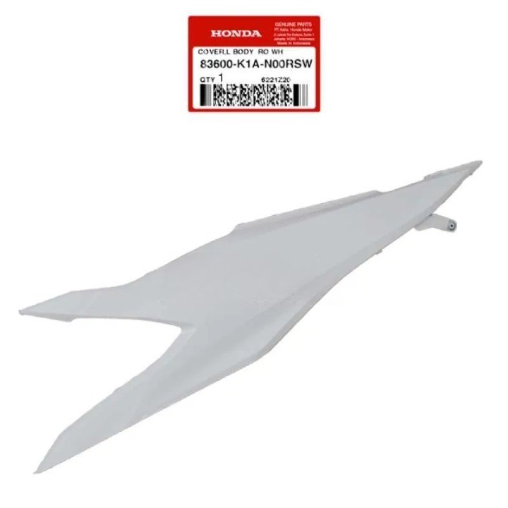 Cover Body Kiri Putih Mutiara – BeAT K1A - 83600K1AN00RSW