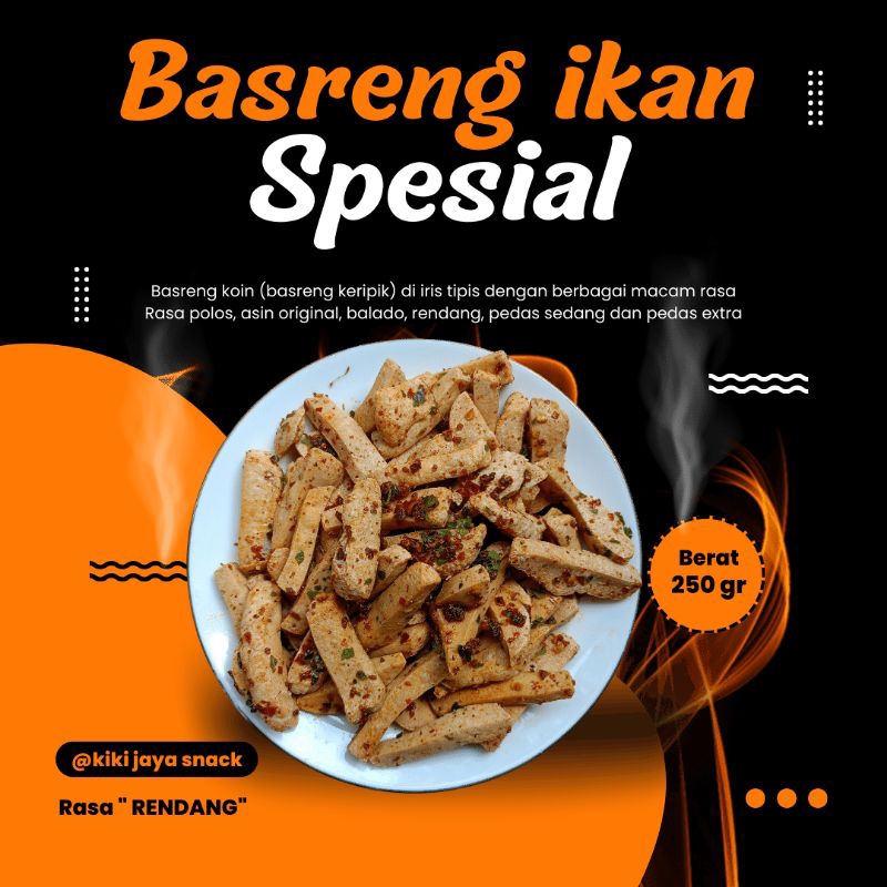 

250 gr - Basreng stik rasa rendang || basreng viral by kiki jaya snack