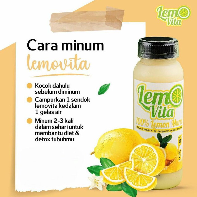 

[KODE 9PSDH] Sari Lemon Lemovita 250 ML - Jus Lemon Murni BPOM