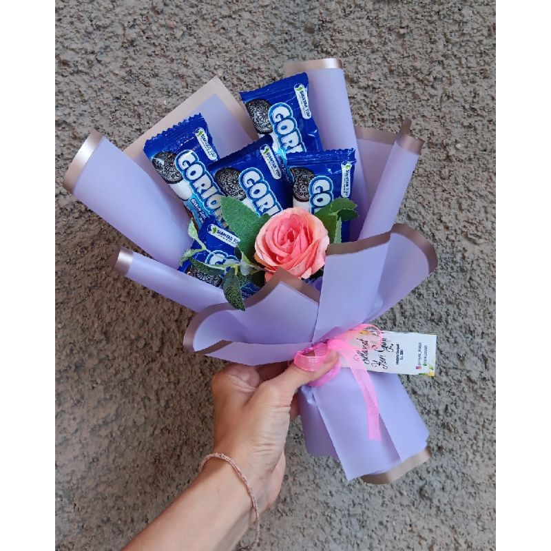 

Snack Bouquet (Buket Goriorio) - Hadiah Hari Ibu, Hari Guru & Hari Valentine