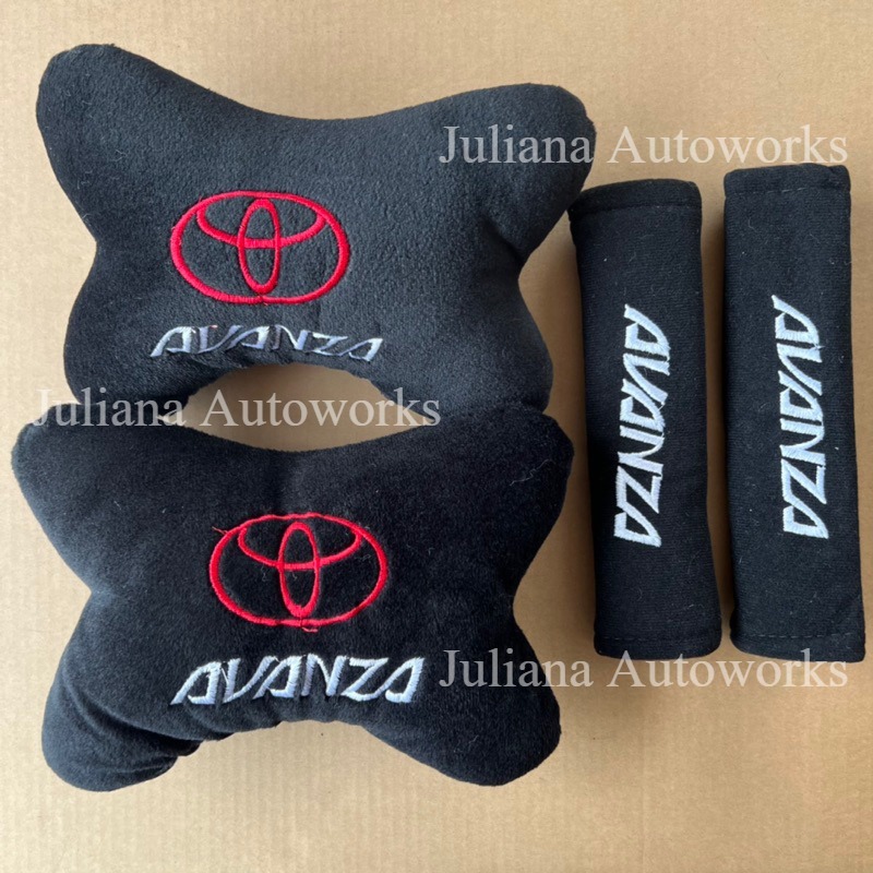 Bantal Mobil Avanza Bantal Leher Jok Mobil Cover Seatbelt Avanza