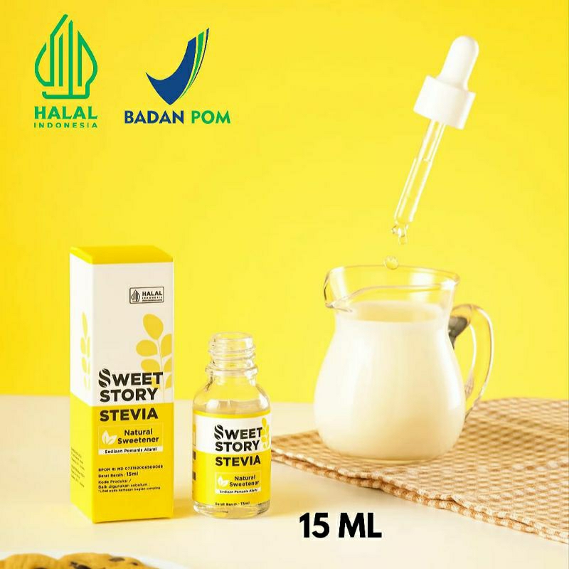 

Sweet Story Stevia Cair Pemanis Alami Pengganti Gula 0 KALORI 0 GULA ( BPOM dan HALAL )