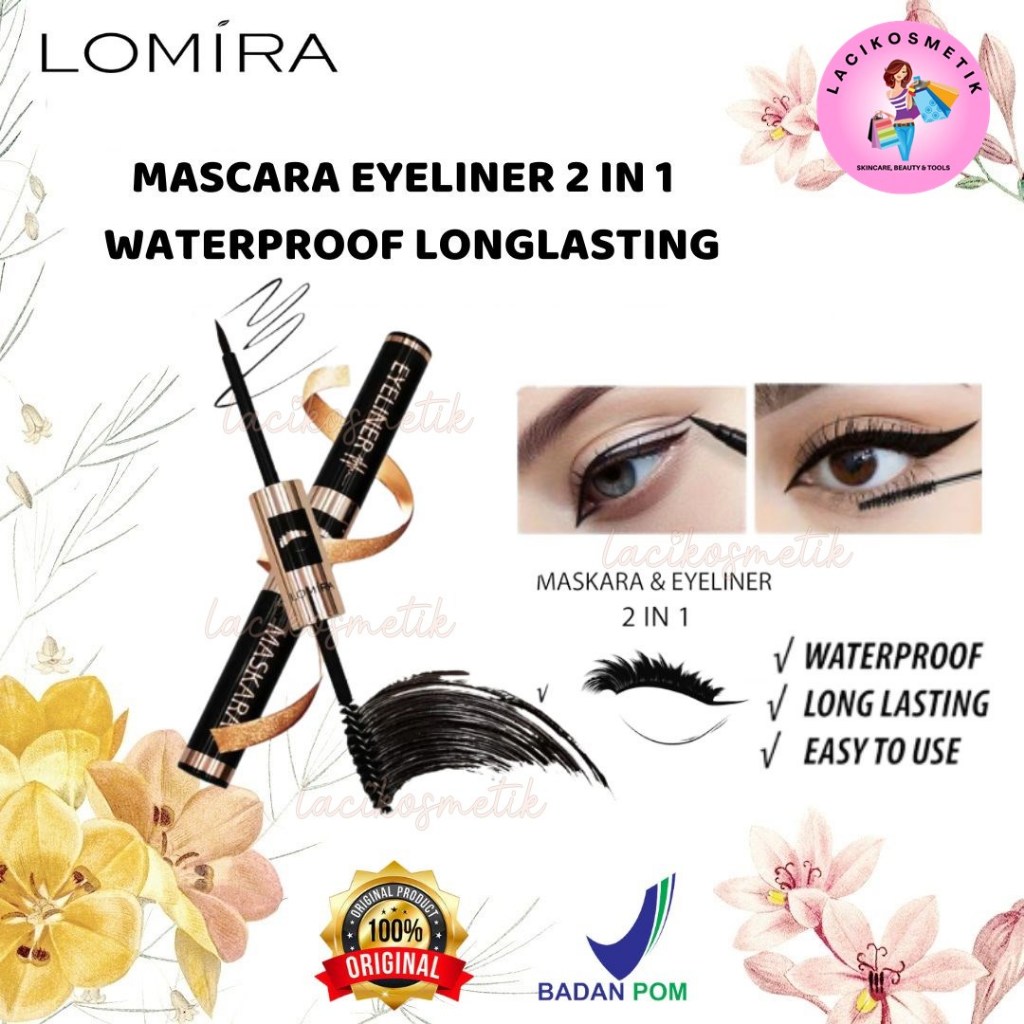✨LACIKOSME✨LOMIRA MASCARA EYELINER 2 IN 1 - WATERPROOF LONGLASTING