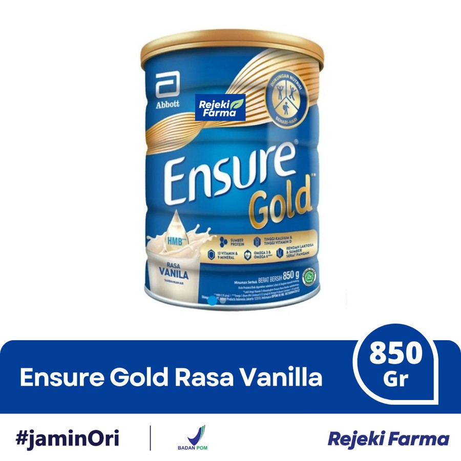 Ensure Gold Rasa Vanila 900g Susu Kaleng Dewasa - Vanilla 900 gr gram