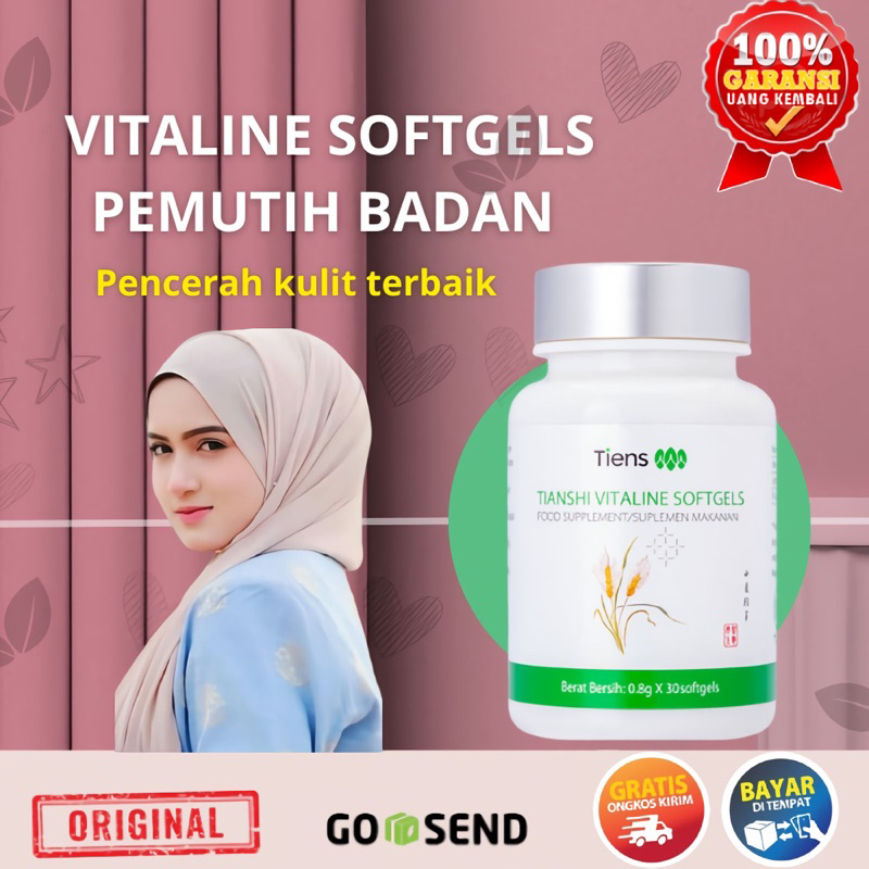 [PROMO] VITAGELS ~ VITALINE SOFTGELS PEMUTIH BADAN ALAMI ~ SUPLEMEN PEMUTIH SELURUH TUBUH TIENS / OB