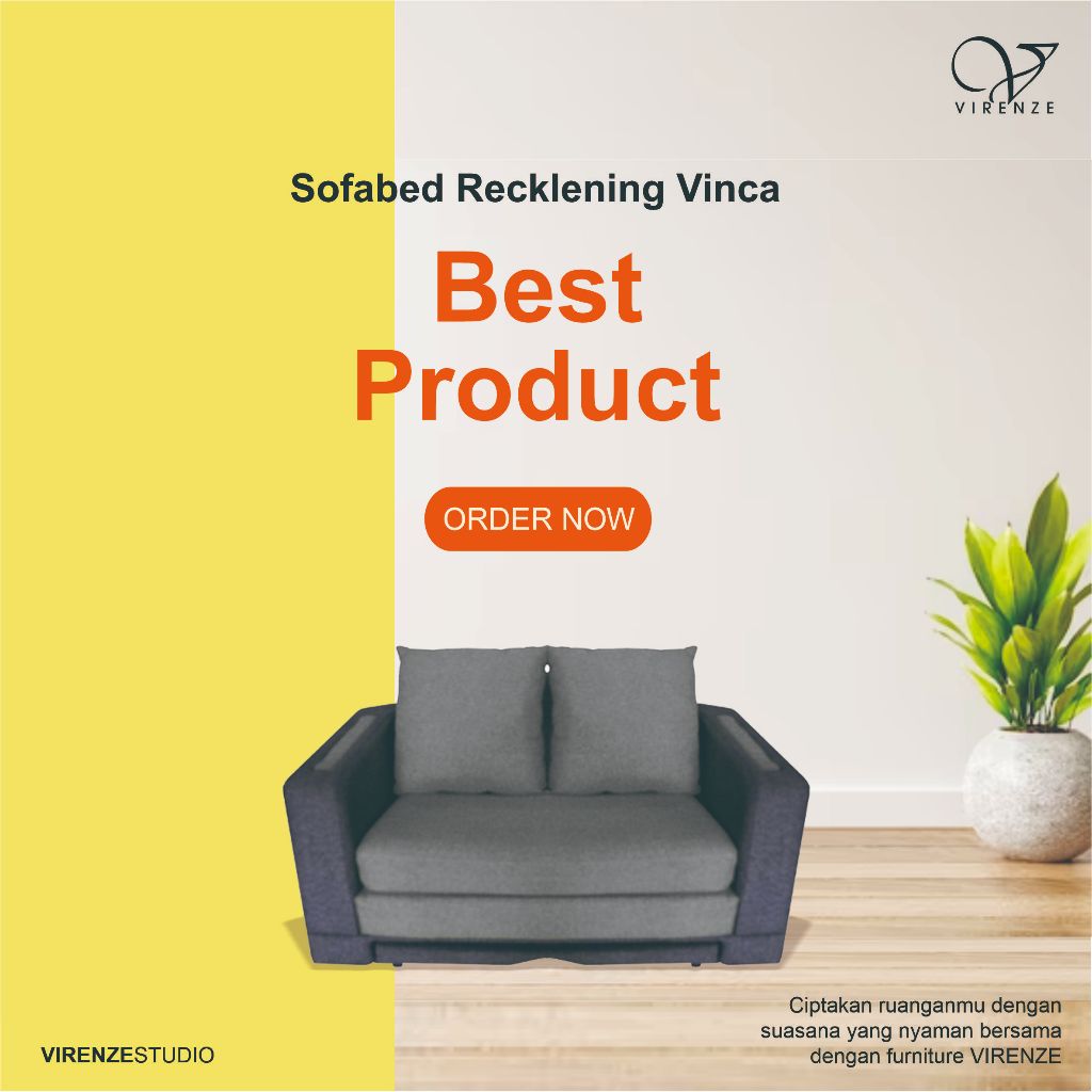 Sofabed Sofa Bed Vinca Virenze Sentul Jakarta Bogor Bekasi Cikarang Kawarang Tangerang Bandung Purwa