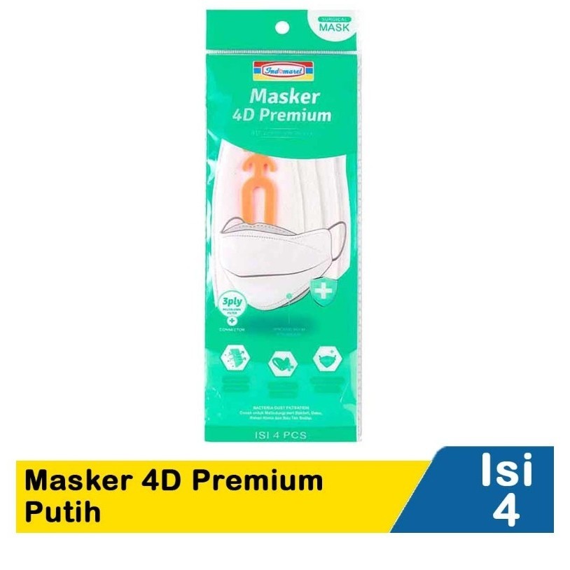 Indomaret Masker 4D Premium 4'S Putih