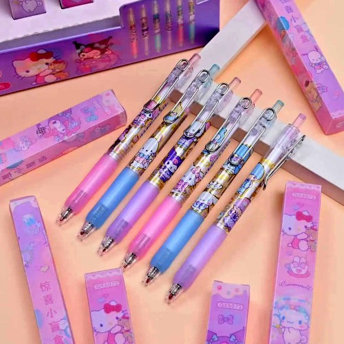 

JOFESTORE88 Blind Box Pen Sanrio / Genshin impact Tinta Hitam Pulpen Sultan