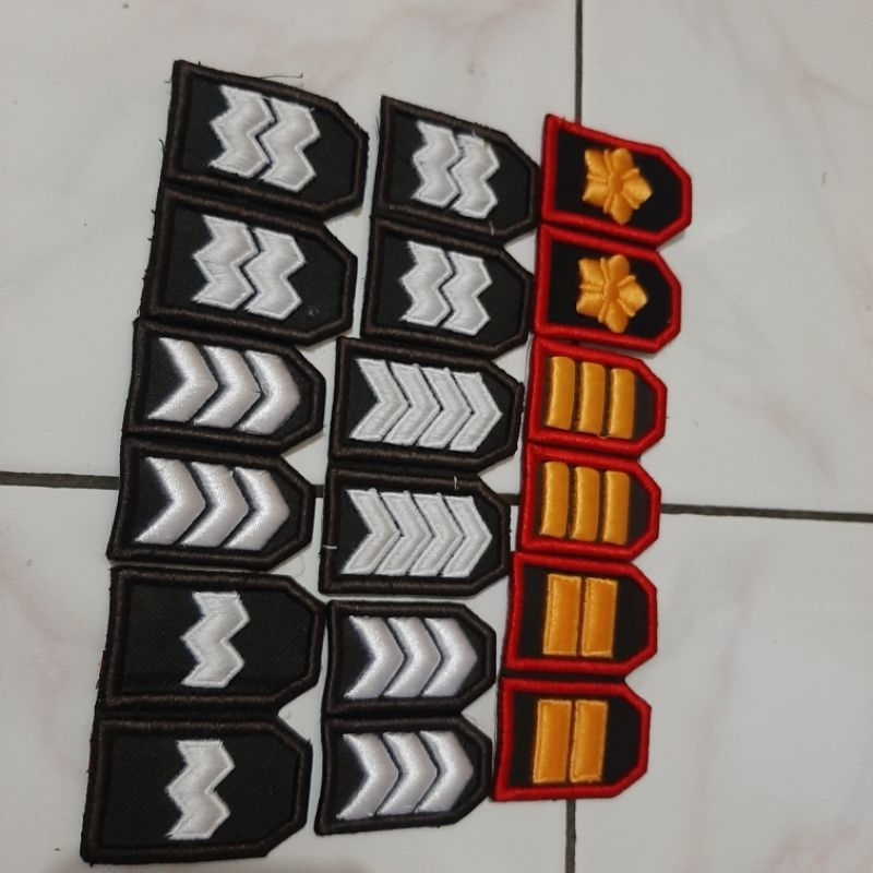 pangkat bordir polri timbul/pangkat bordir costume/pangkat bordir timbul