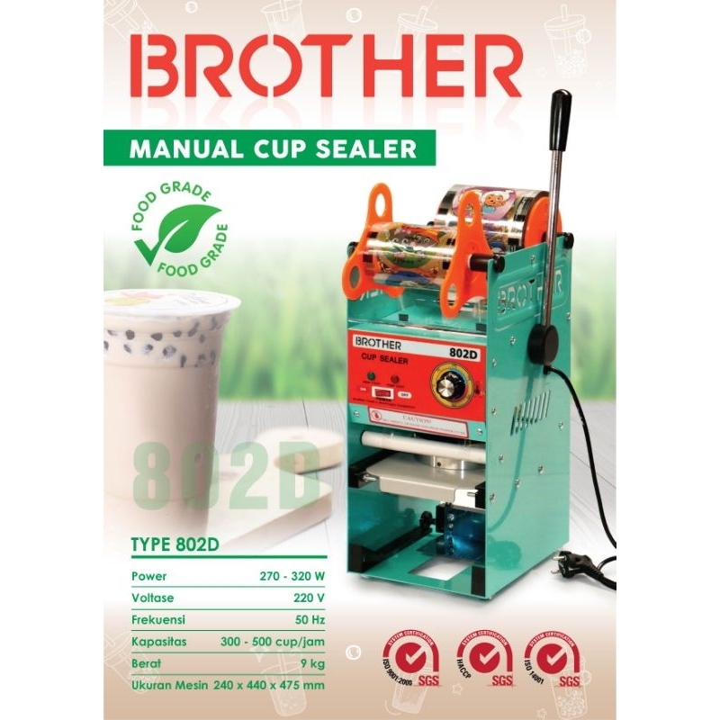 Mesin Press Gelas Manual BROTHER 802D / Cup Sealer Manual BROTHER 802D