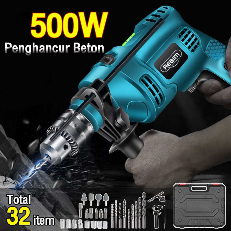 Import Terlaris Mesin Bor Listrik 13mm Bolak Balik Electric Drill Bor Beton Kayu Besi Tembok Bor Lis