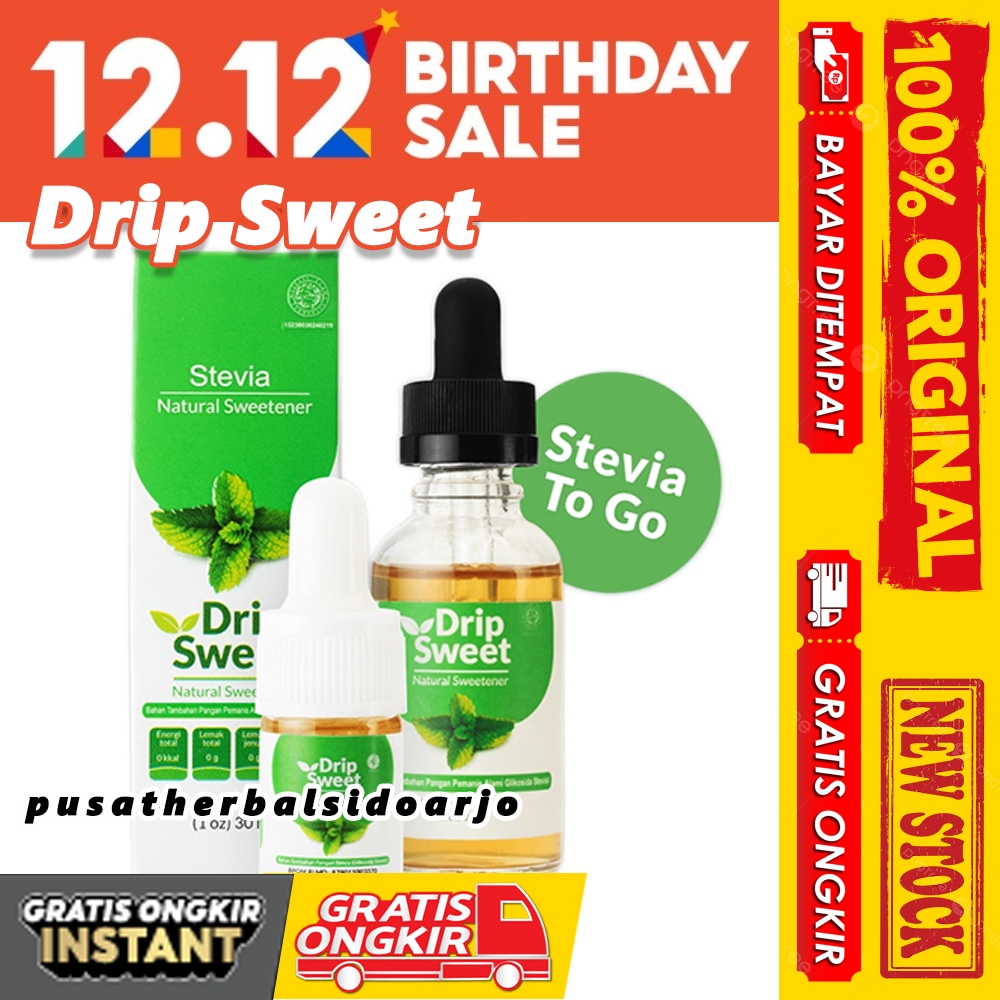 

Drip Sweet 15ml Natural Sweetener Pemanis Alami Dripsweet 15 ML Ekstrak Stevia Cair Tetes Gula Sehat Cegah Diabetes Pemanis Sehat Alami Nol Kalori Gula Diet Pemanis Program Diet