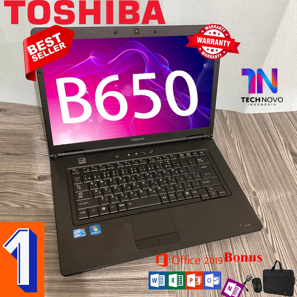 Toshiba laptop dynabook B650/B core I5 GEN1 4gb ram 128gb ssd Peningkatan baru laptop Second Berkual