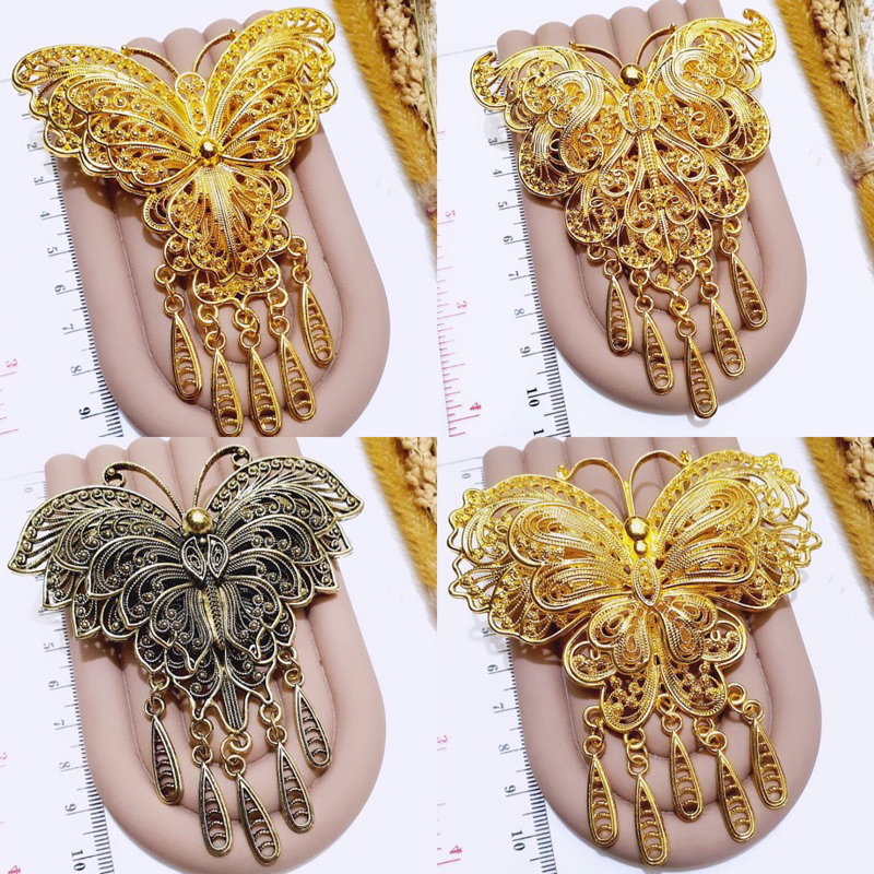 Bros Kebaya Susun / Bros Etnik / Bros Kutubaru Kupu Kupu / Bros Adat Jawa Yogya Bali / Aksesoris Wis