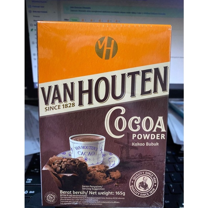 

[☻T12\] Coklat Bubuk (Cocoa Powder) Van Houten 180gr KEMASAN BARU 165 gr Promo Besar