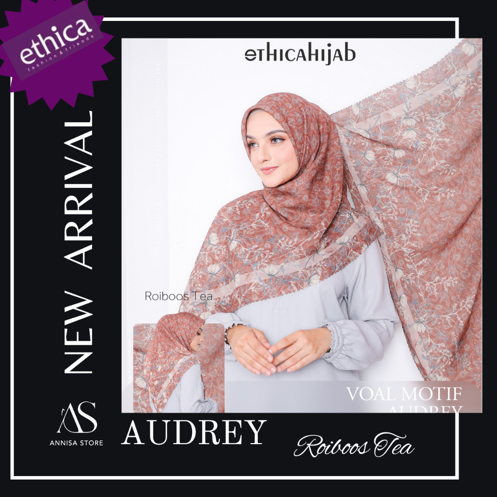 HIJAB SEGIEMPAT ETHICA VOAL MOTIF AUDREY / ETHICA HIJAB VOAL MOTIF AUDREY LASERCUT