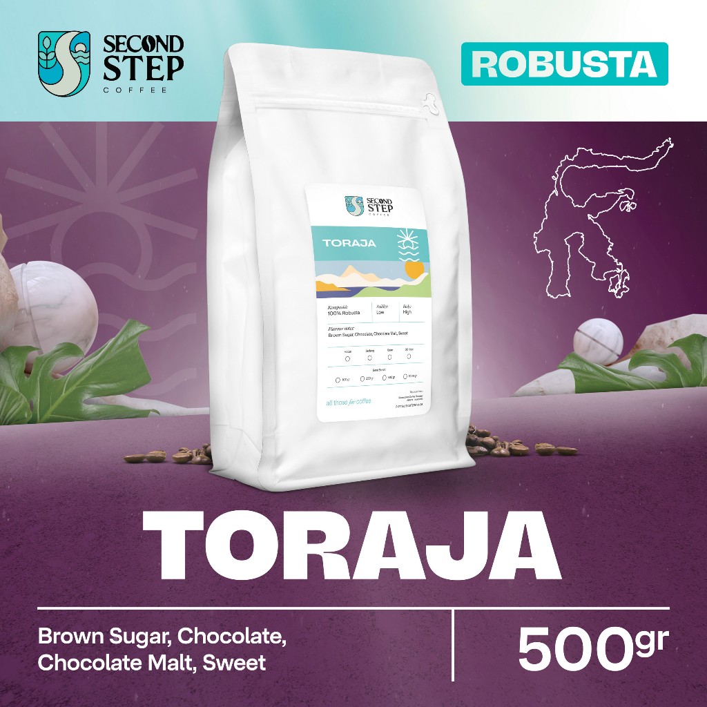 

Biji Kopi Bubuk Robusta Toraja Coffee Roast Beans Espresso Tubruk 500gr