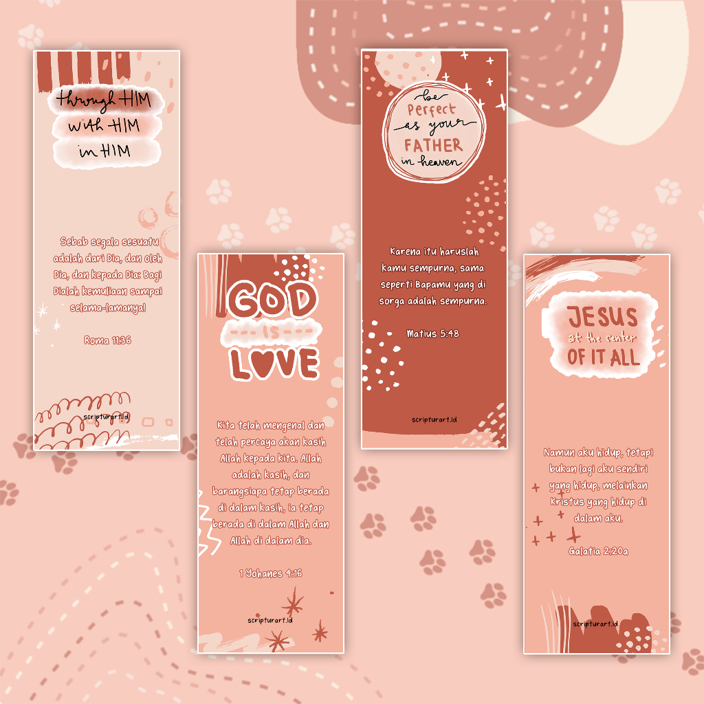 

Pembatas Alkitab ♡ - Pink | Souvenir Natal Paskah Jumat Agung Sekolah Minggu | Pembatas Buku Rohani