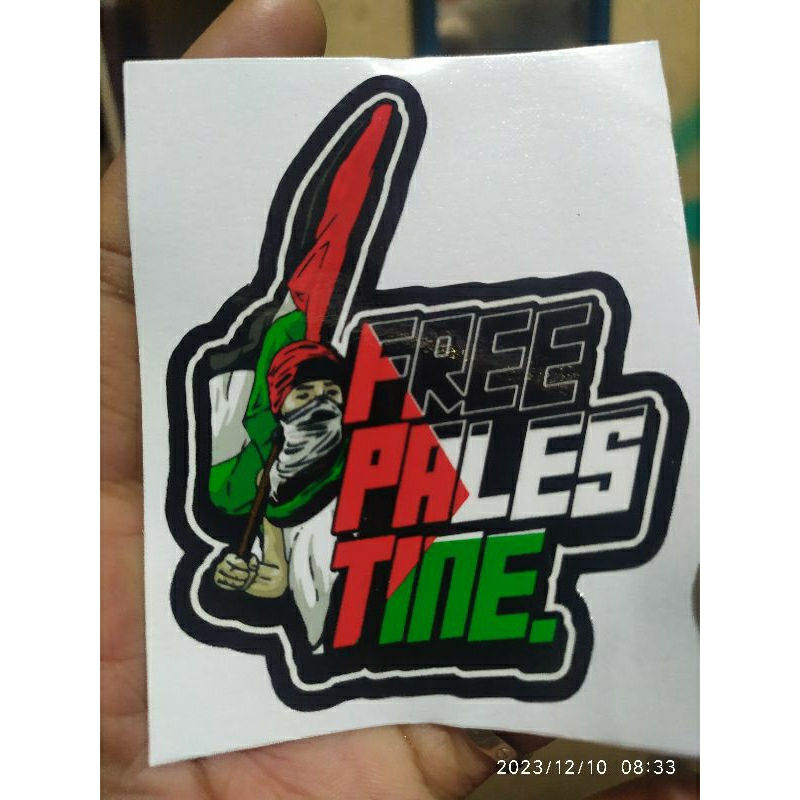 

stiker FREE PALESTINE print&cut, stiker viral terbaru