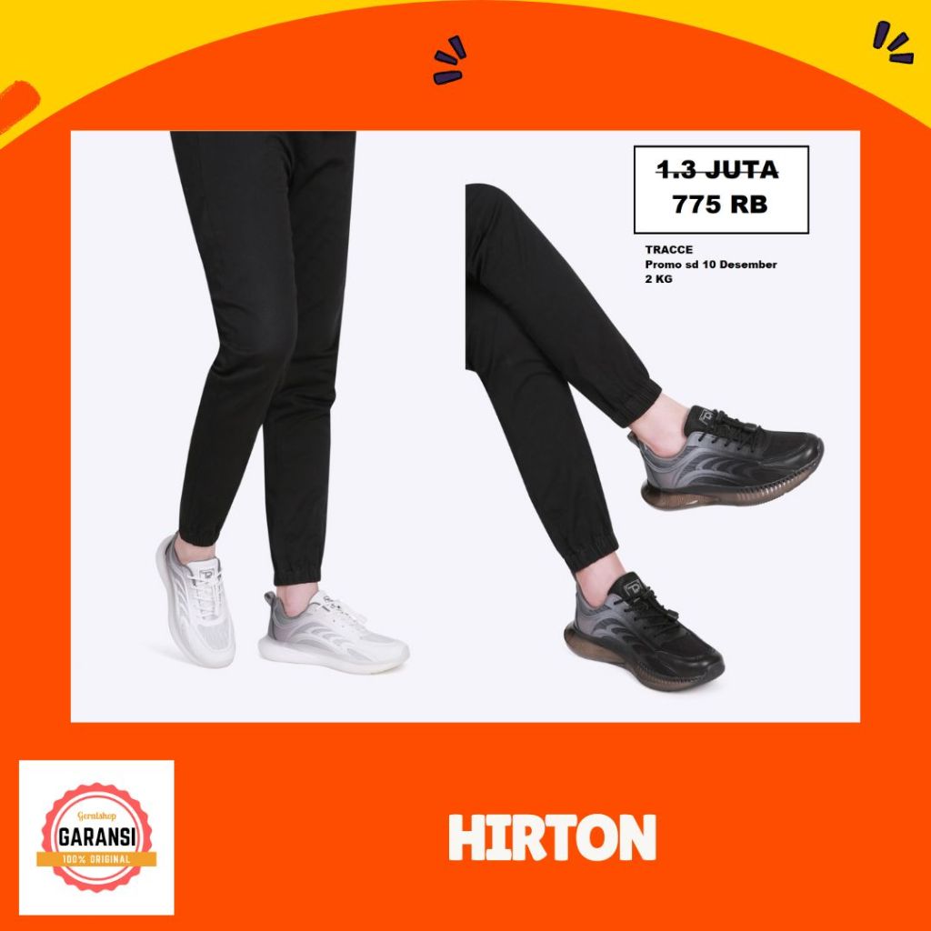 Sepatu sneakers pria Tracce seri HIRTON 100% ORIGINAL STORE