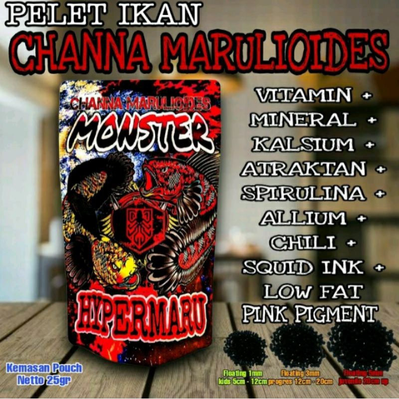 Pelet MONSTER HYPERMARU pakan ikan channa marulioides