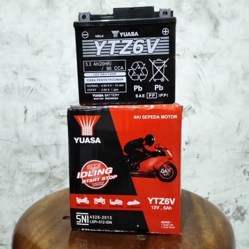 AKI kering vario 125 YUASA YTZ6V #vario125,#vario150