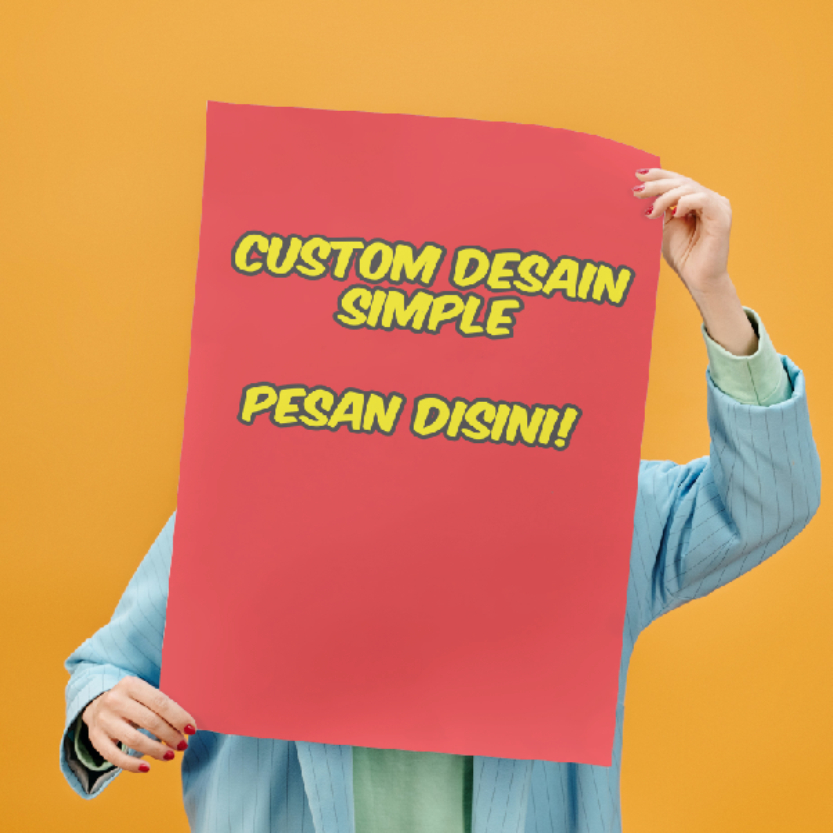 

custom desain Sticker label simpel usaha anda