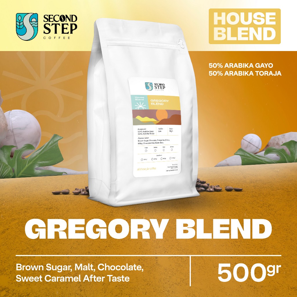 

Kopi Gregory Espresso House Blend Arabika Coffee Bean Arabica 500 Gram