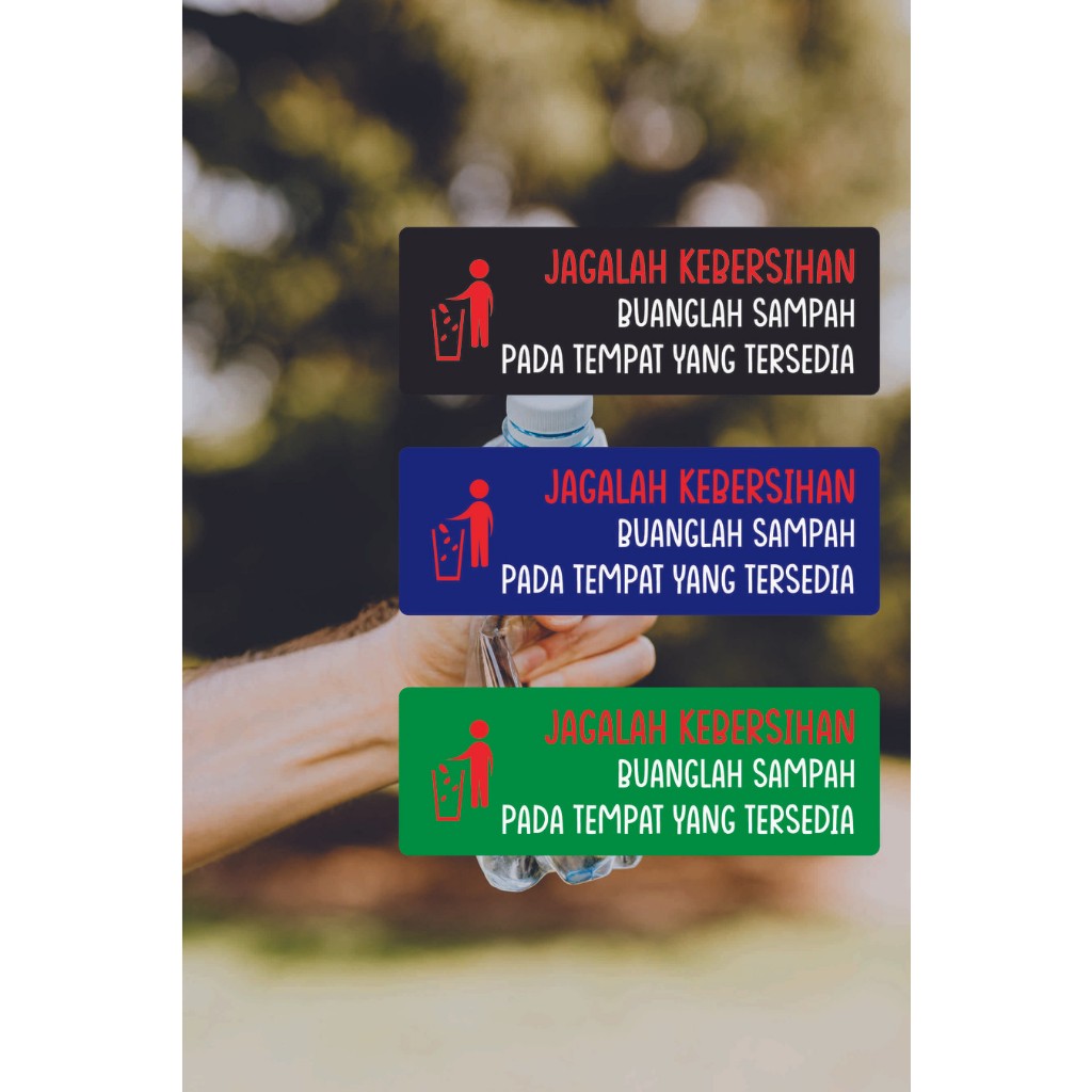 STIKER PETUNJUK TANDA KATA JAGALAH KEBERSIHAN WALL STICKER DINDING